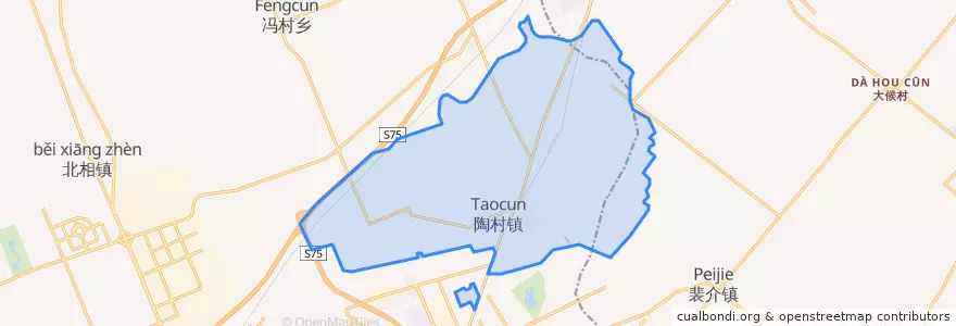Mapa de ubicacion de Taocun.