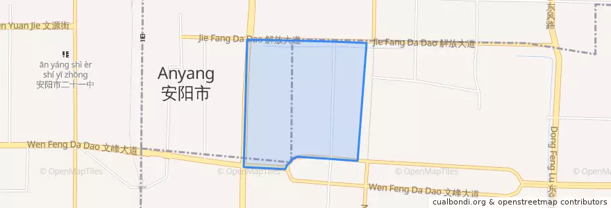 Mapa de ubicacion de 北大街街道.