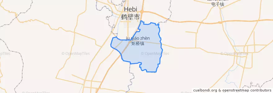 Mapa de ubicacion de Juqiao.