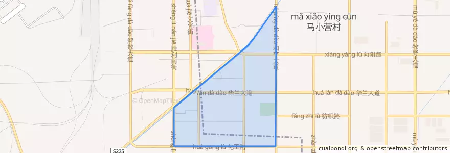 Mapa de ubicacion de 向阳小区街道.