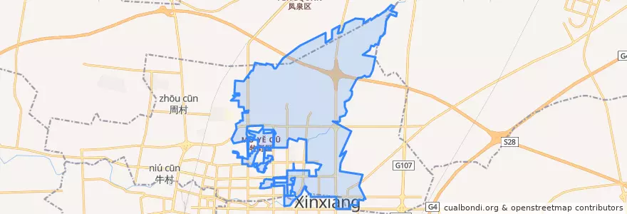 Mapa de ubicacion de 牧野乡.