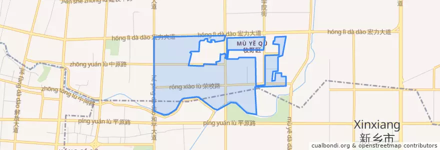 Mapa de ubicacion de 荣校路街道.