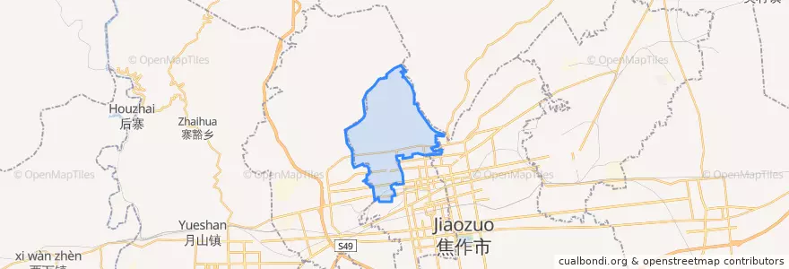 Mapa de ubicacion de 上白作街道.
