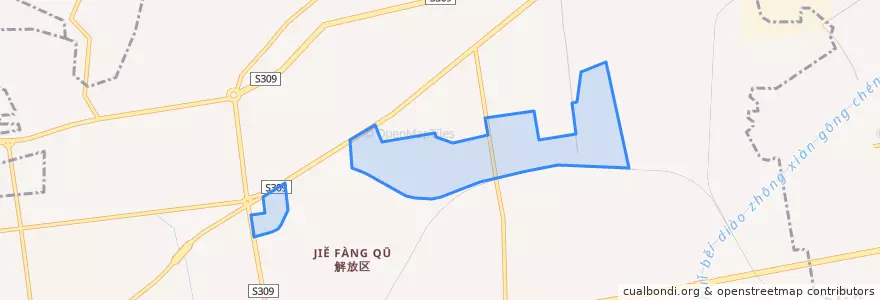 Mapa de ubicacion de 百间房街道.