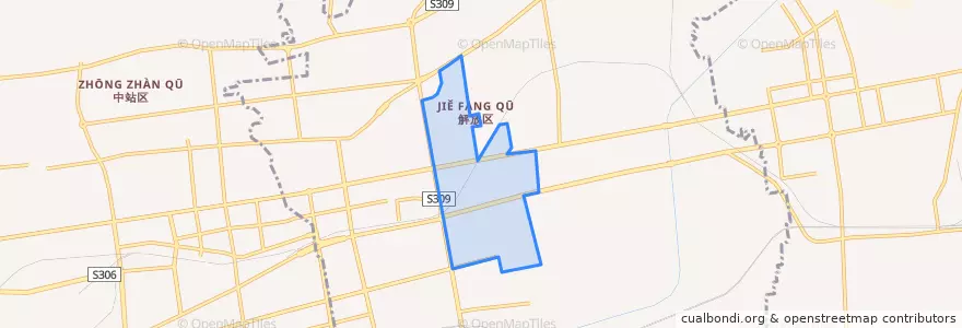 Mapa de ubicacion de 焦东街道.