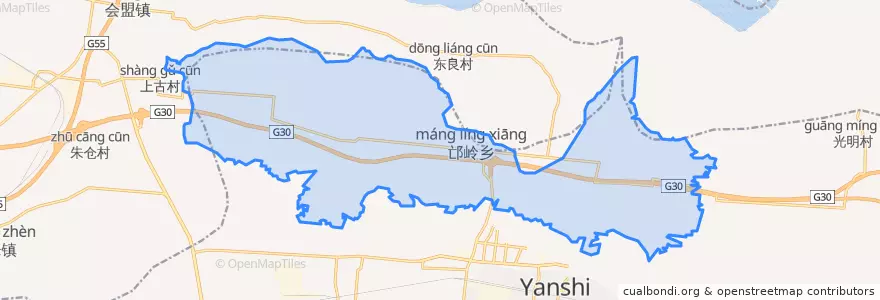 Mapa de ubicacion de Mangling.