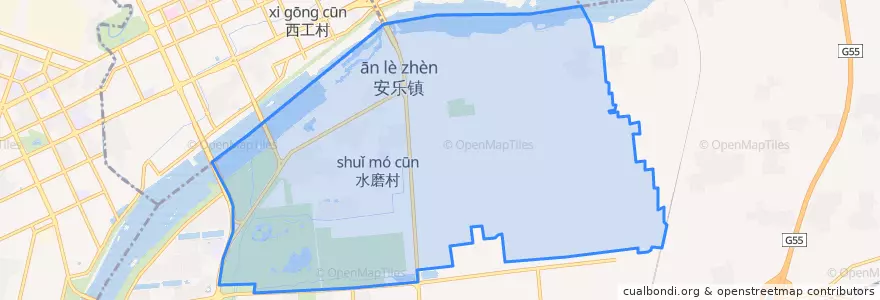 Mapa de ubicacion de 安乐镇.
