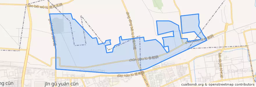 Mapa de ubicacion de Daobeilu Subdistrict.