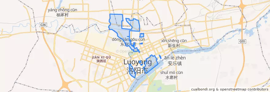 Mapa de ubicacion de Luobei Subdistrict.