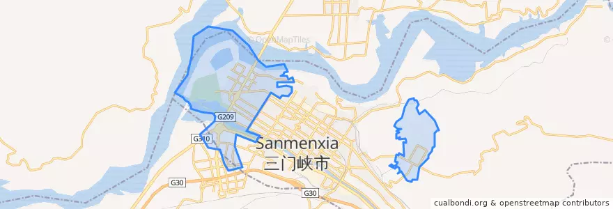Mapa de ubicacion de 三门峡经济开发区.