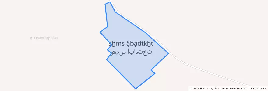 Mapa de ubicacion de Shams-Abad Takht.