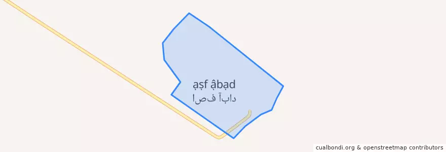 Mapa de ubicacion de آصف‌آباد.