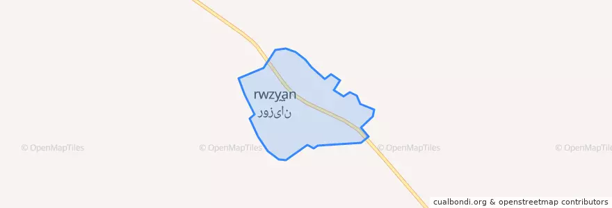 Mapa de ubicacion de Roozian.