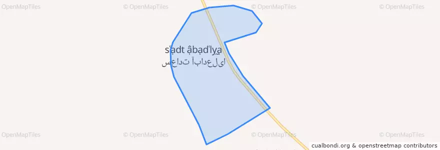 Mapa de ubicacion de سعادت‌آباد علیا.