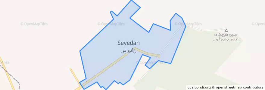 Mapa de ubicacion de سیدان.