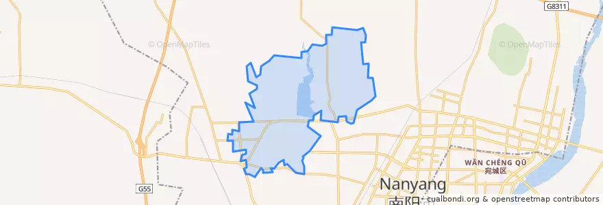 Mapa de ubicacion de Jingang Subdistrict.