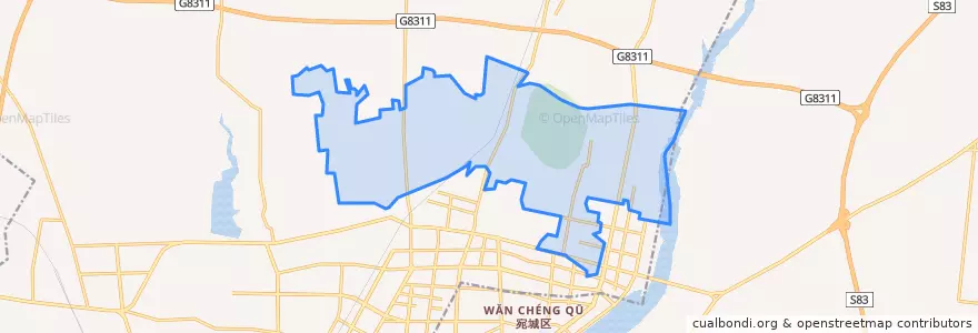 Mapa de ubicacion de 七里园乡.