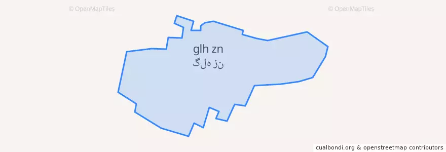 Mapa de ubicacion de گله زن.