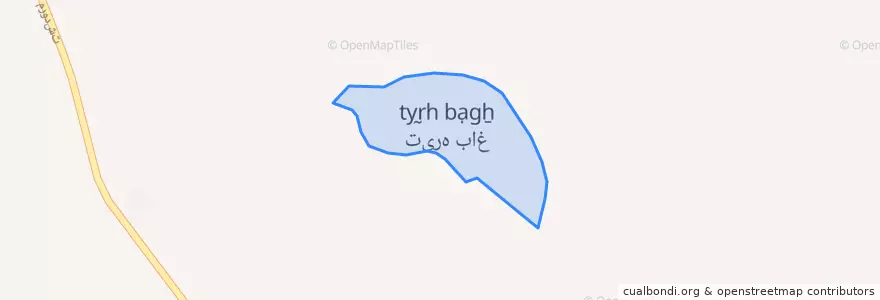 Mapa de ubicacion de Tireh-Baq.