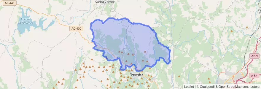 Mapa de ubicacion de A Baña.