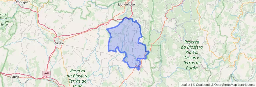Mapa de ubicacion de A Pastoriza.