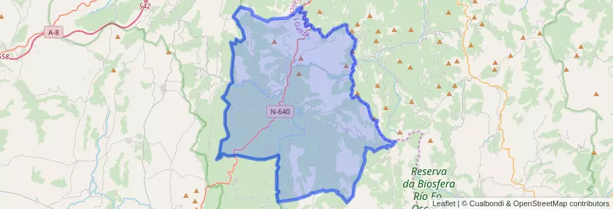 Mapa de ubicacion de A Pontenova.