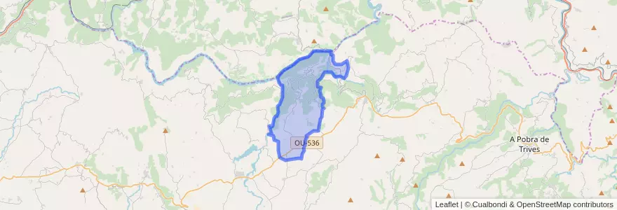Mapa de ubicacion de A Teixeira.