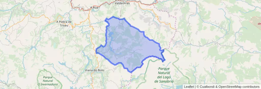 Mapa de ubicacion de A Veiga.