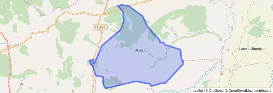 Mapa de ubicacion de Abajas.