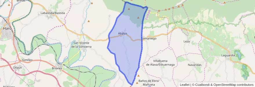 Mapa de ubicacion de Ábalos.