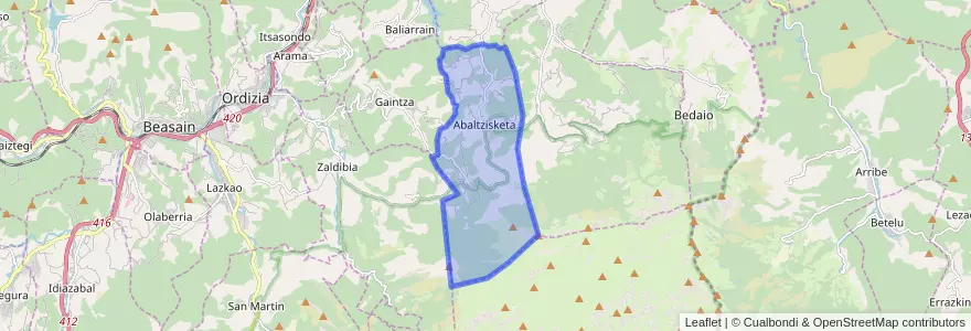 Mapa de ubicacion de Abaltzisketa.