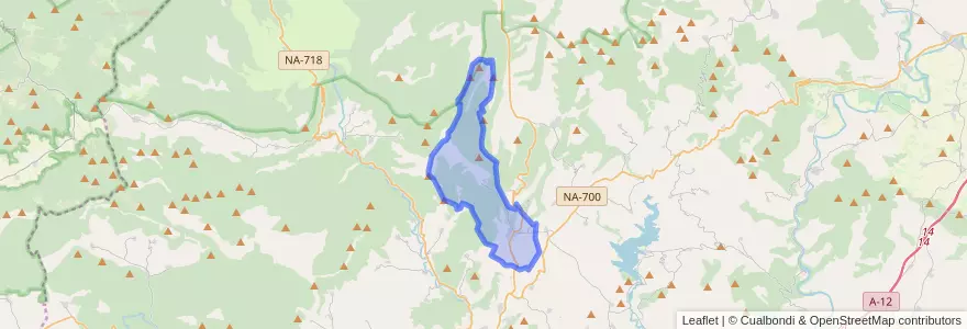 Mapa de ubicacion de Abárzuza.