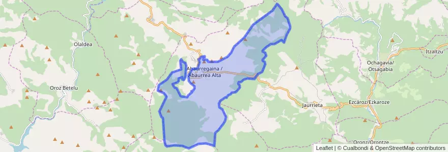 Mapa de ubicacion de Abaurregaina/Abaurrea Alta.