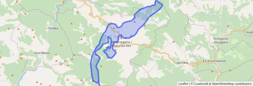Mapa de ubicacion de Abaurrepea/Abaurrea Baja.