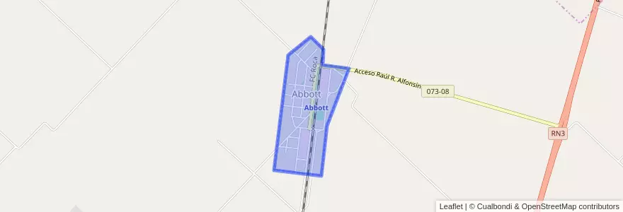 Mapa de ubicacion de Abbott.