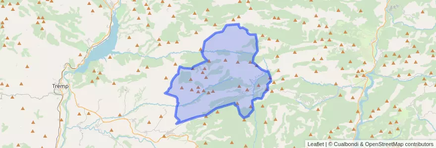 Mapa de ubicacion de Abella de la Conca.
