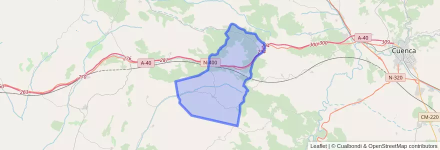 Mapa de ubicacion de Abia de la Obispalía.