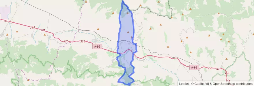 Mapa de ubicacion de Abla.