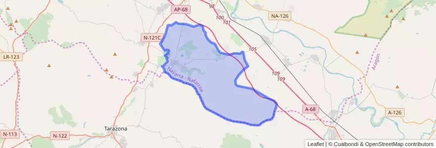 Mapa de ubicacion de Ablitas.