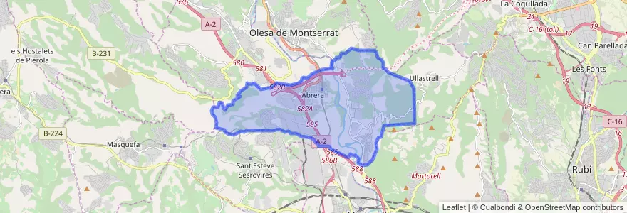 Mapa de ubicacion de Абрера.