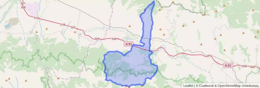 Mapa de ubicacion de Abrucena.