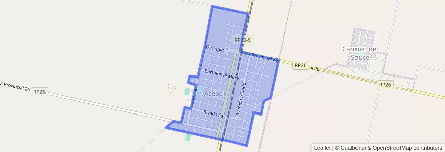 Mapa de ubicacion de Acebal.