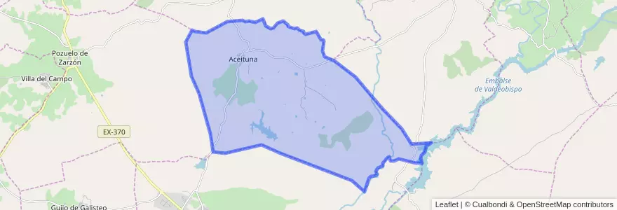 Mapa de ubicacion de Aceituna.