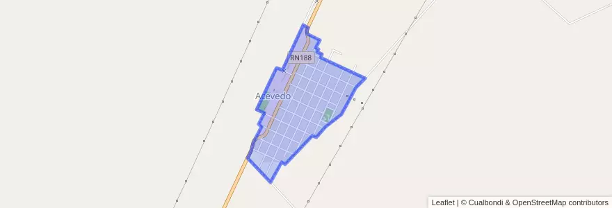 Mapa de ubicacion de Acevedo.