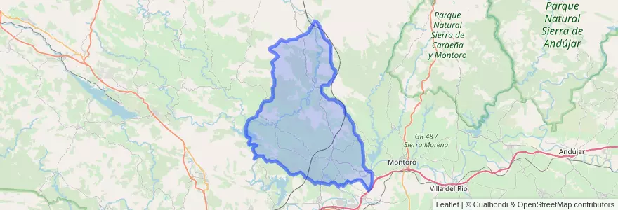 Mapa de ubicacion de Adamuz.