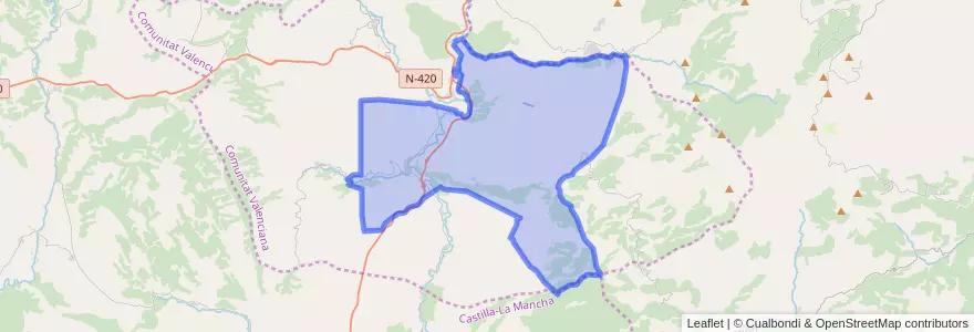 Mapa de ubicacion de Ademuz.