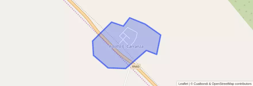 Mapa de ubicacion de Adolfo E. Carranza.