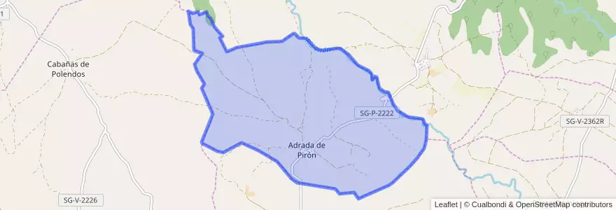 Mapa de ubicacion de Adrada de Pirón.