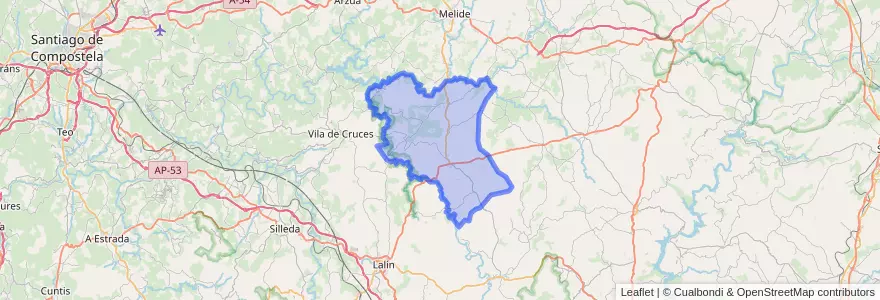 Mapa de ubicacion de Agolada.