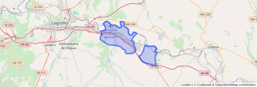 Mapa de ubicacion de Agoncillo.